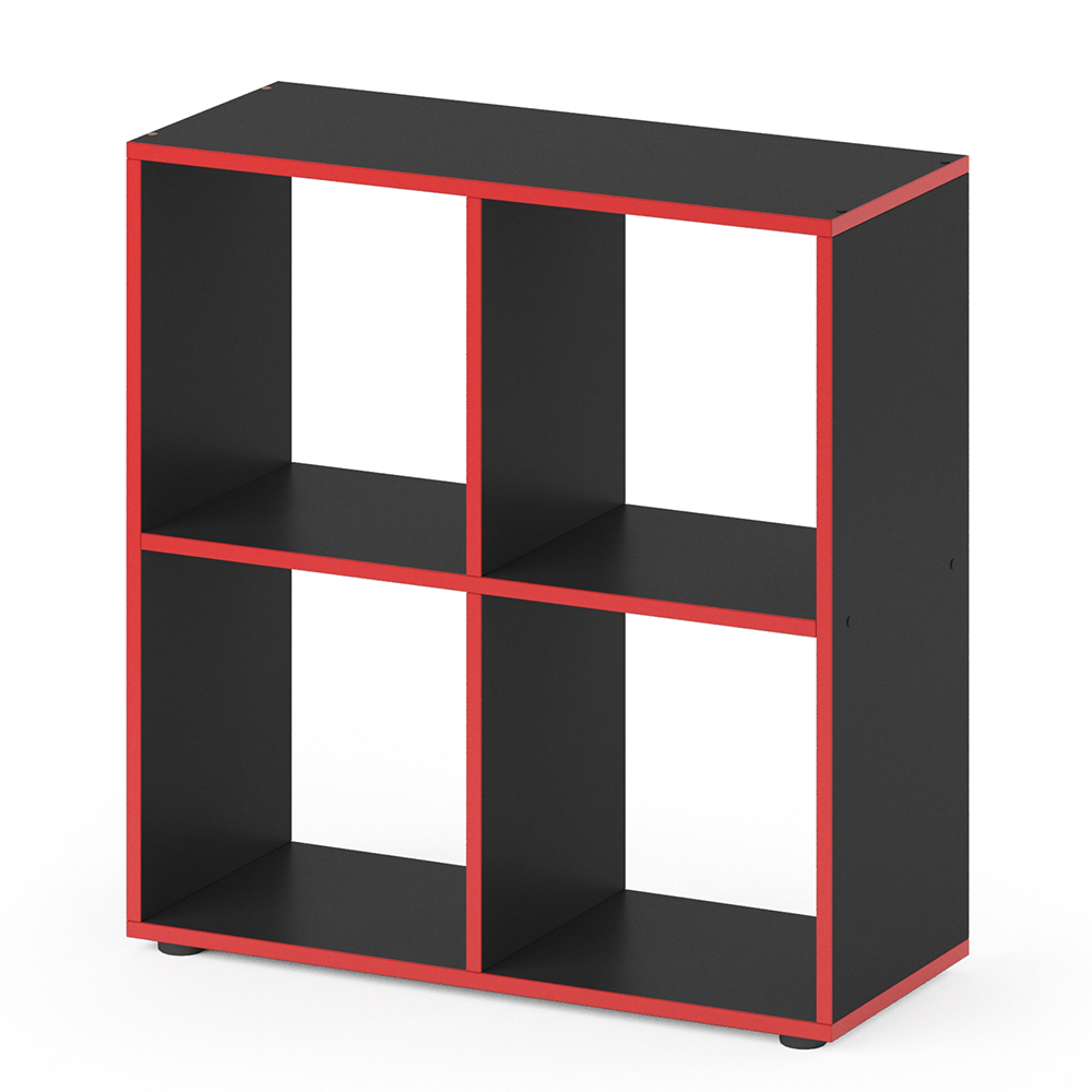 meuble de rangement cube "Tetra", noir/rouge, 72 x 72.6 cm, Vicco