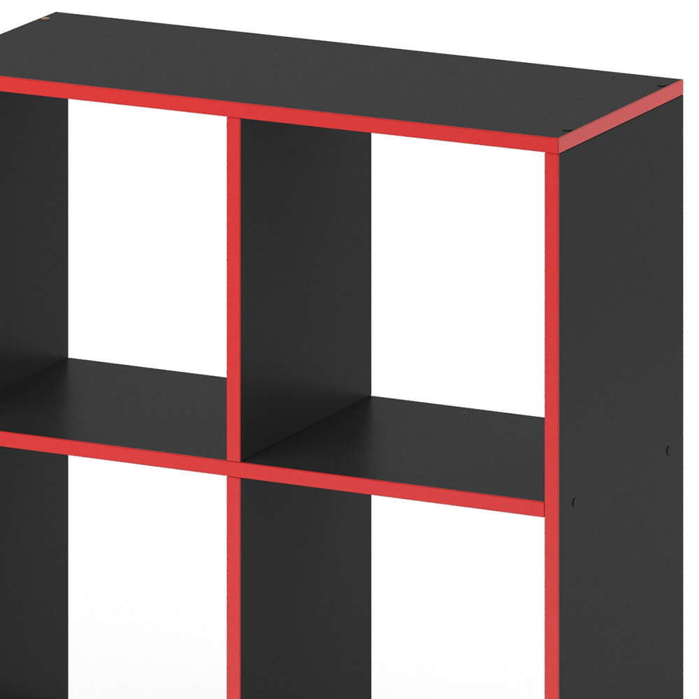 Razdelilnik prostorov "Tetra", Črna/rdeča, 72 x 72.6 cm, Vicco