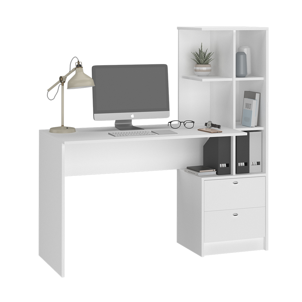 Schreibtisch "Denton" Weiß 136 x 55 cm Vicco