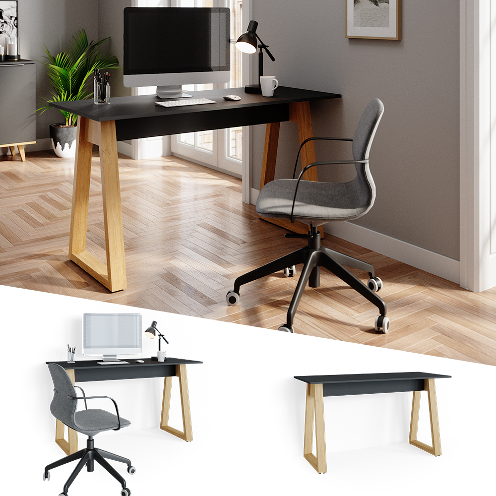 Elektrisch bureau met hoogteverstelling Chocolade-eiken 138 x 80 cm Elektrisch bureau met hoogteverstelling Chocolade-eiken 138 x 80 cm