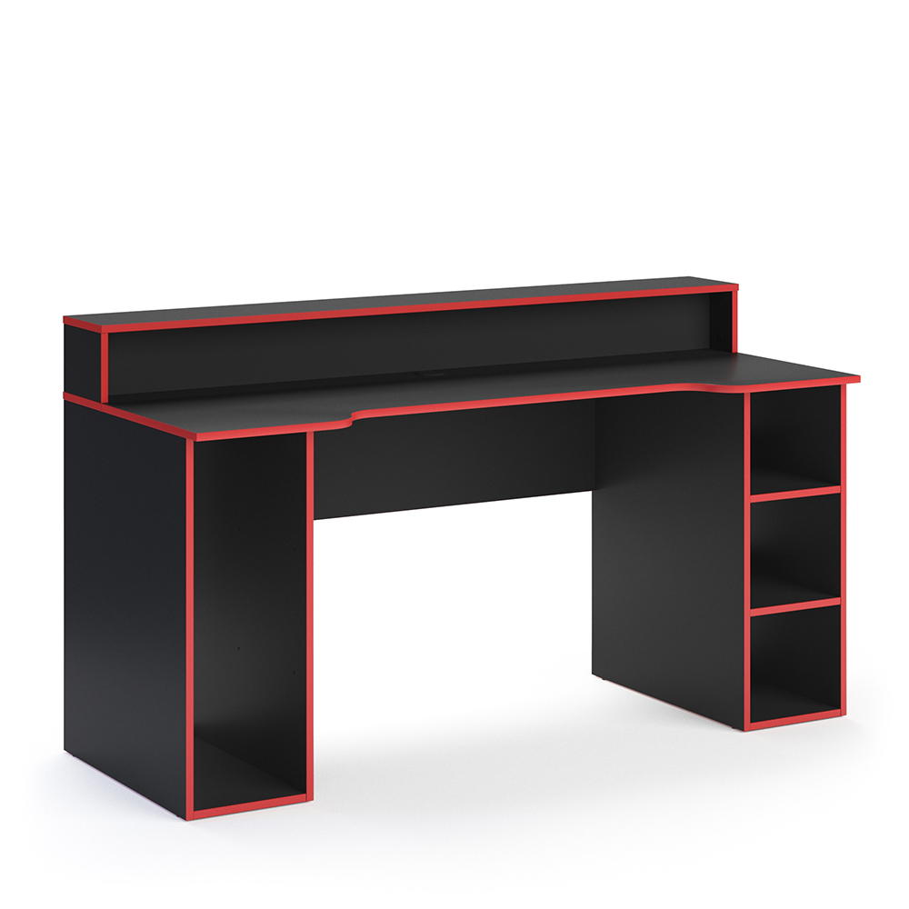 Igralna miza "Roni", Rdeča/Črna, 160 x 65 cm, Vicco