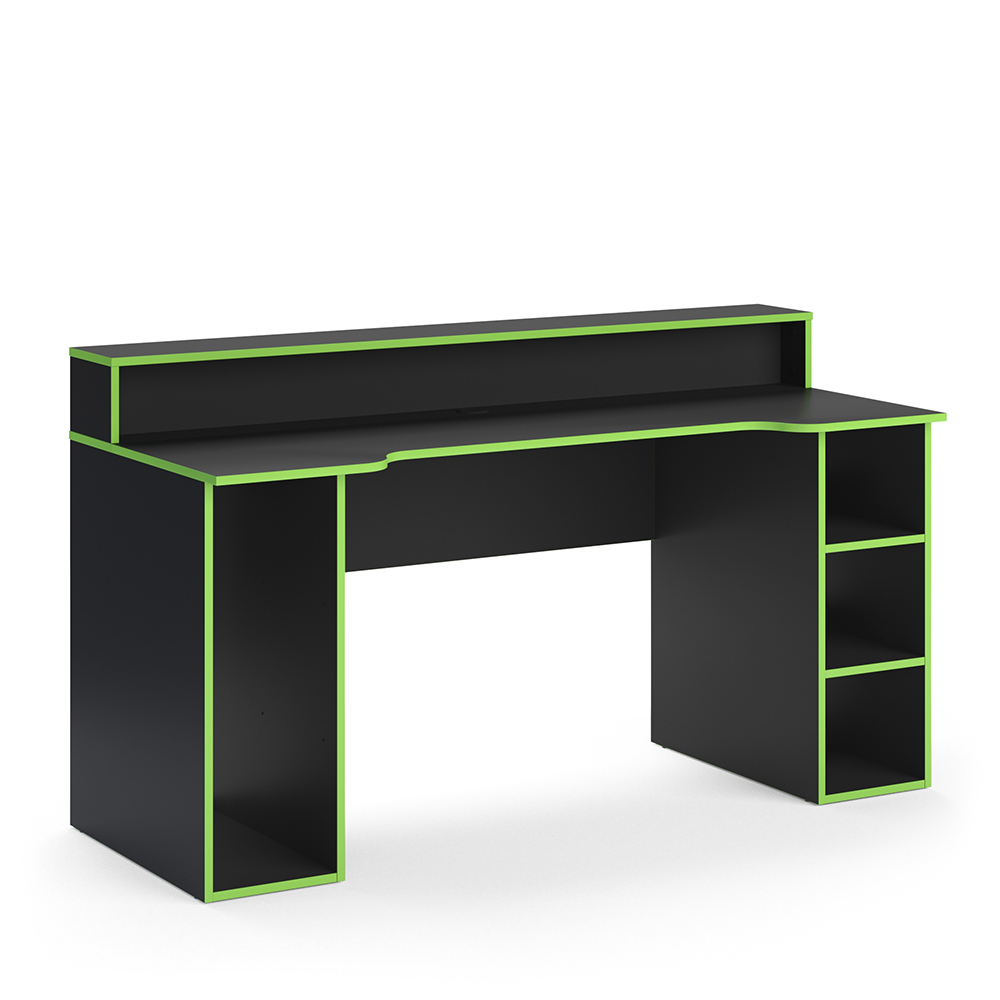 Igralna miza "Roni", Zelena/Črna, 160 x 65 cm, Vicco