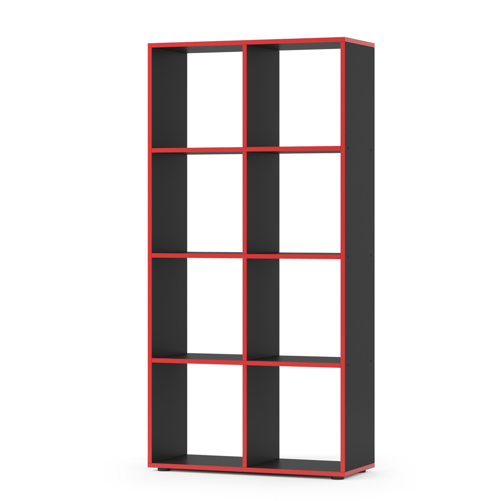 Razdelilnik prostorov "Scutum", Črna/rdeča, 72 x 143 cm, Vicco