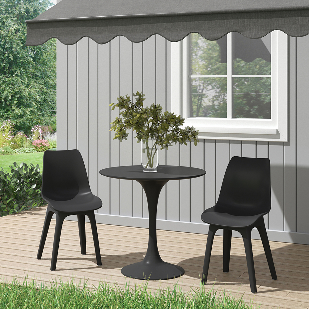 Vrtni stol "Eolo", Črna, 45 x 81 cm Komplet 2, OK-Living