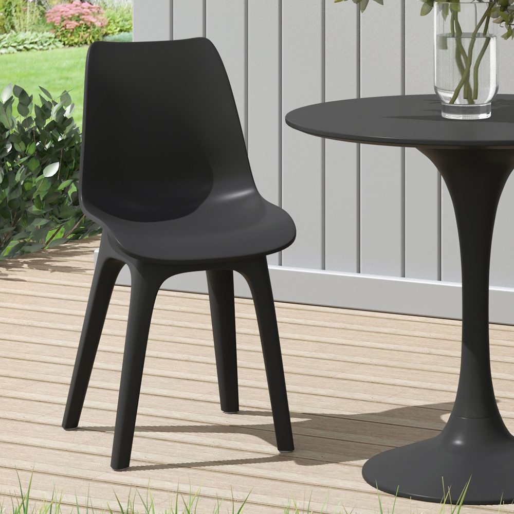 Vrtni stol "Eolo", Črna, 45 x 81 cm Komplet 2, OK-Living