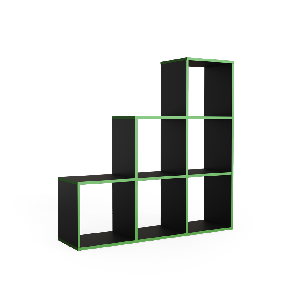 Stopniščna polica , Črna/zelena, 104 x 108 cm, Vicco