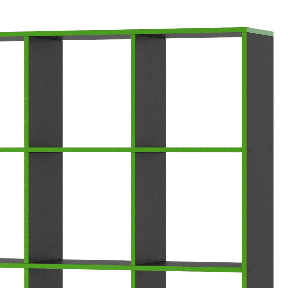 Razdelilnik prostorov "Karree", Črna/zelena, 138.5 x 142.5 cm, Vicco