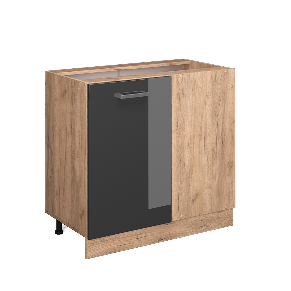Armadio Ad Angolo Vicco R-Line, Antracite Lucido 86cm: La Soluzione Salvaspazio Per La Tua Casa