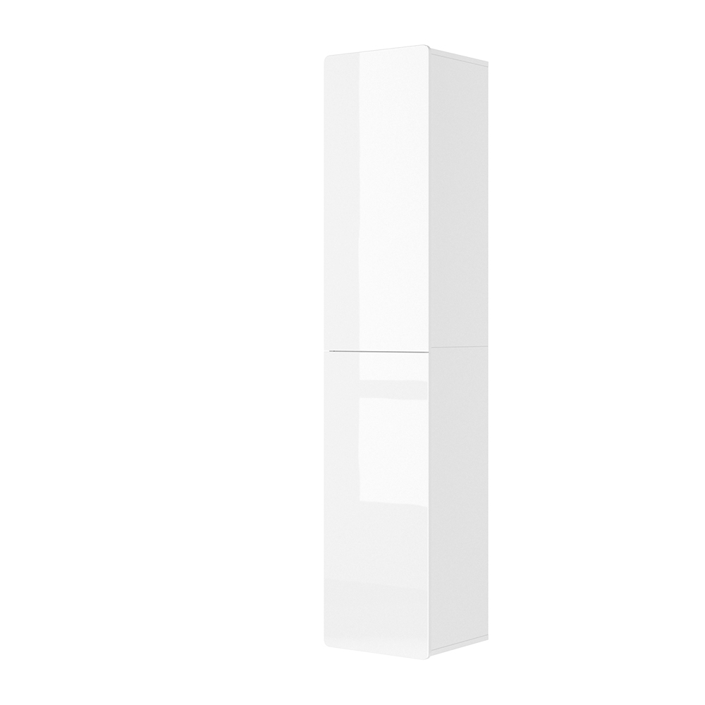 meuble de rangement de salle de bain "Izan", Blanc Haute brillance, 36.6 x 171.6 cm, Vicco