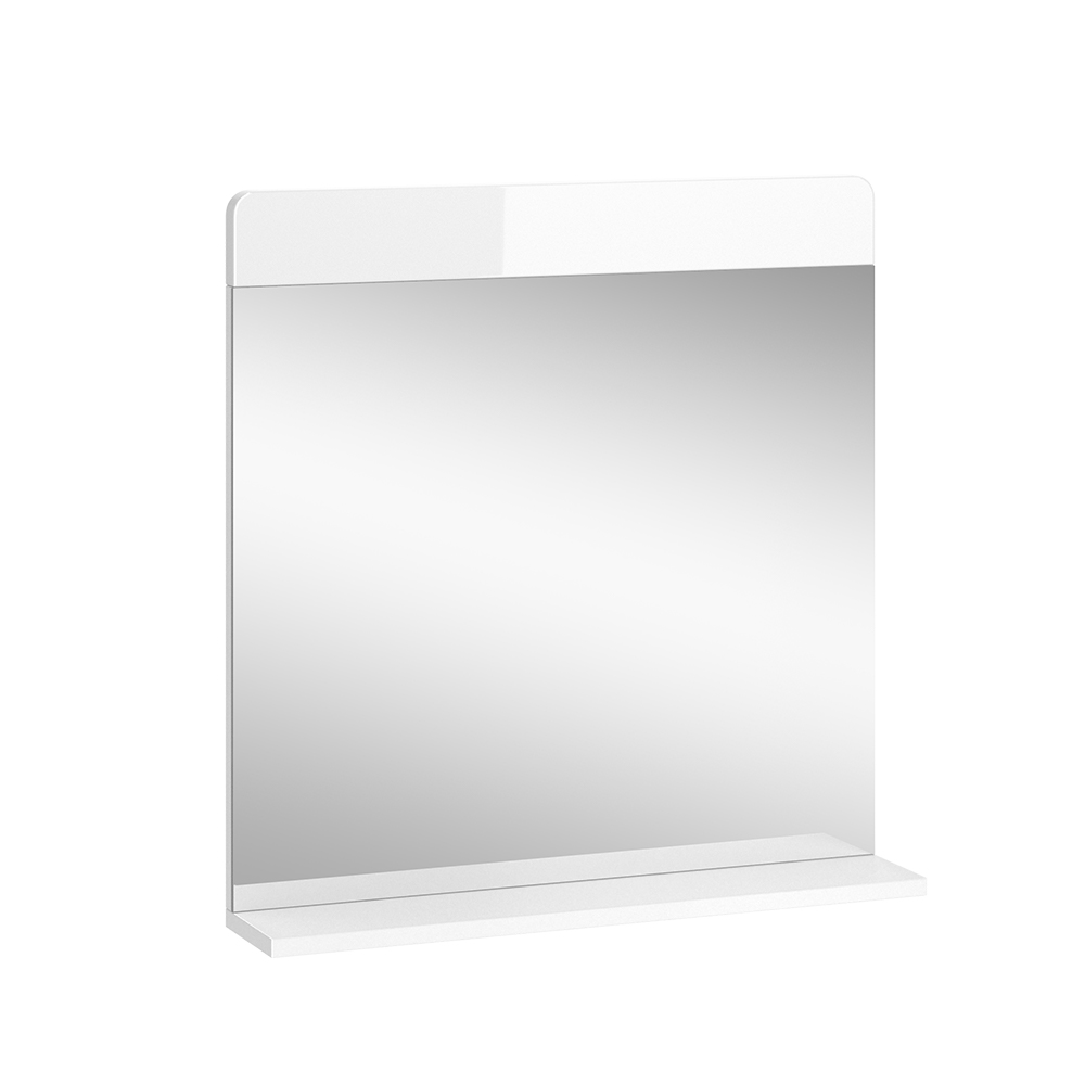 Badezimmerspiegel "Izan" Weiß Hochglanz 60 x 62 cm Vicco
