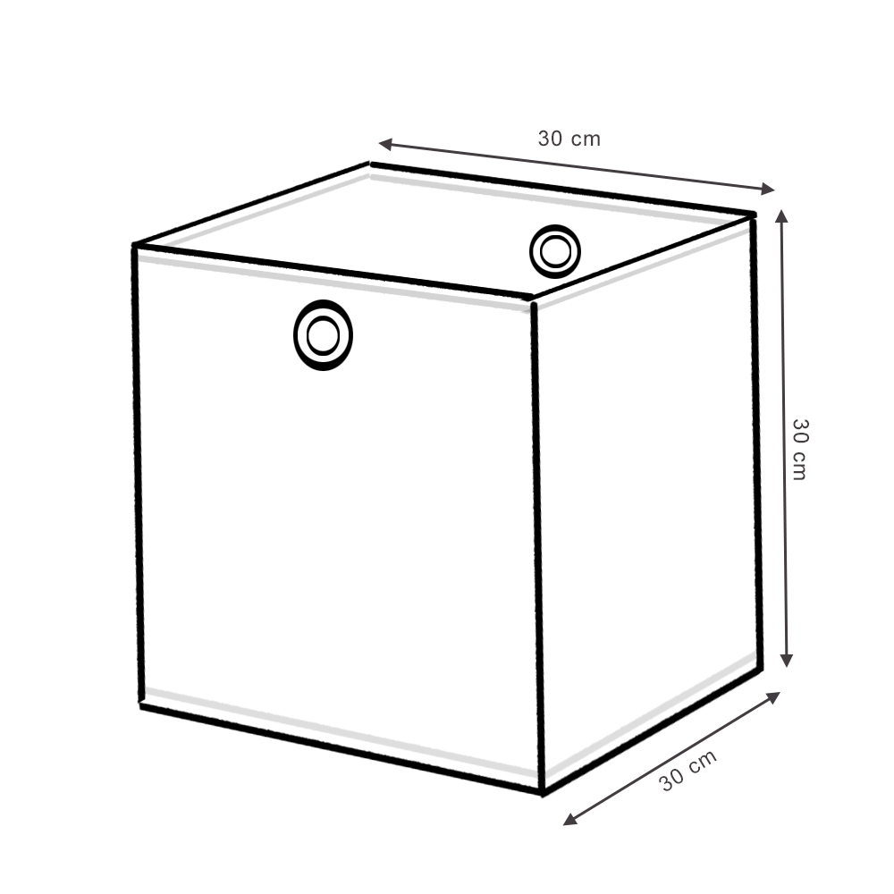 Boîte pliante , Noir/Or, 30 x 30 cm Set de 2 options1, Vicco