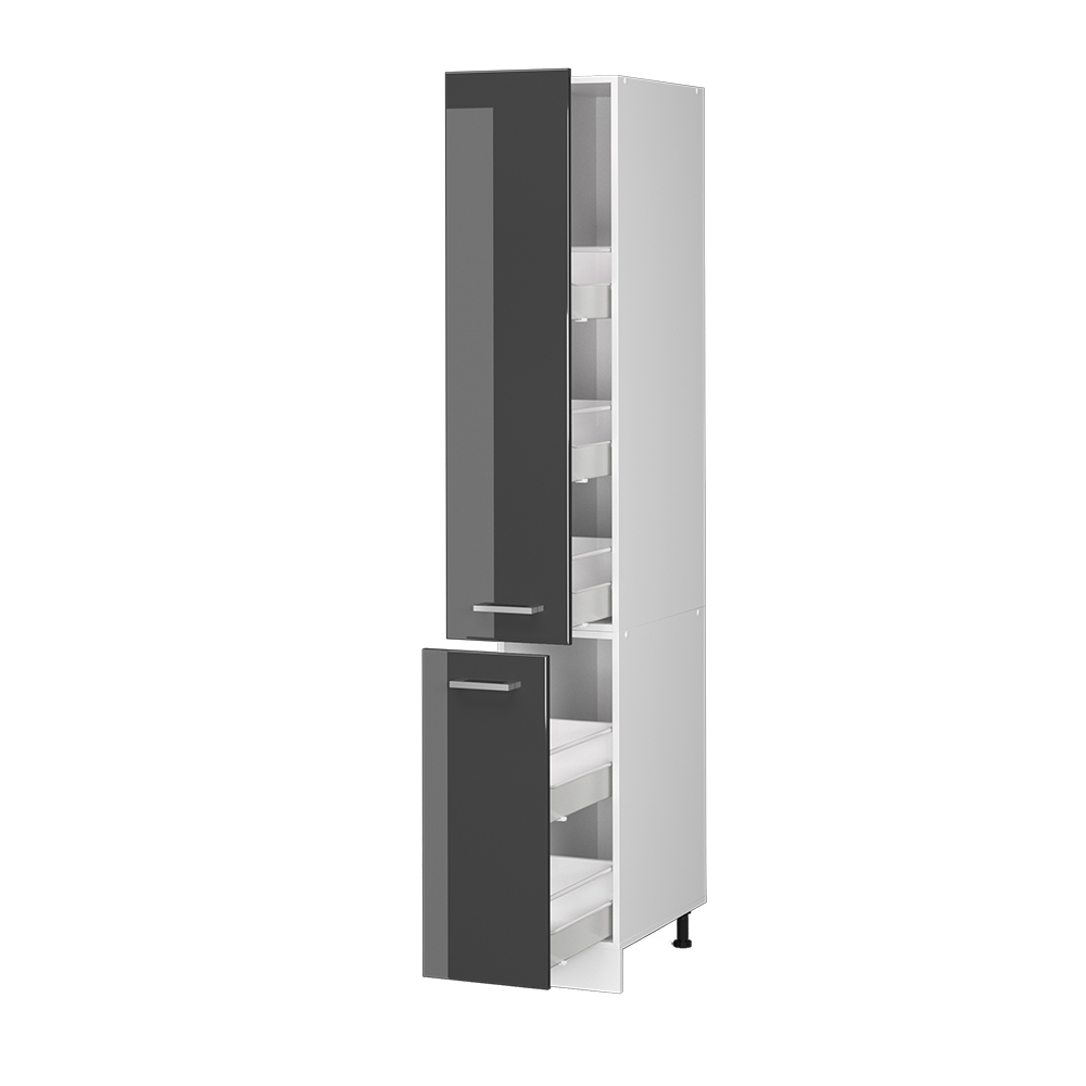 Apotekarska omarica "R-Line", Antracit z visokim sijajem/Bela, 30 cm, Vicco