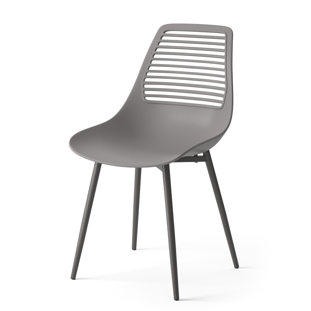 chaise de jardin "Klaas", Gris, 46.5 x 84.5 cm, OK-Living