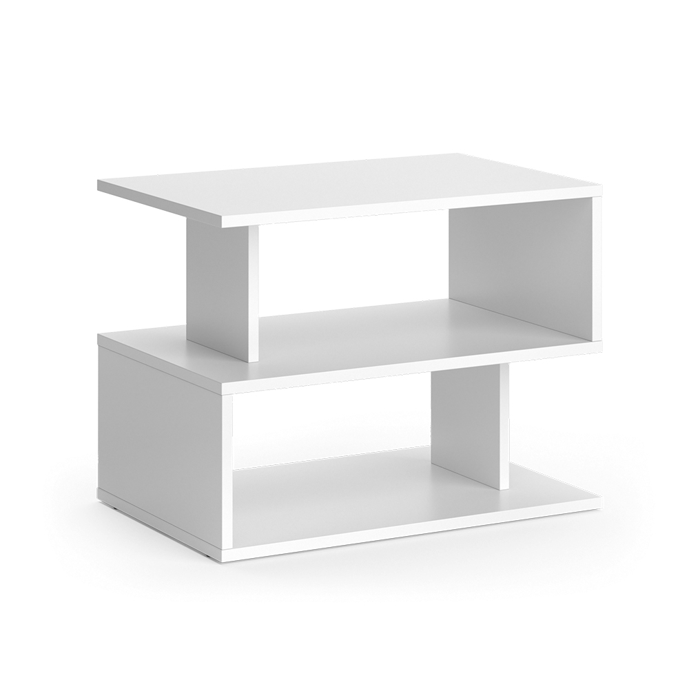 Table basse salon table de canapé table d'appoint Guillerrmo en blanc Vicco