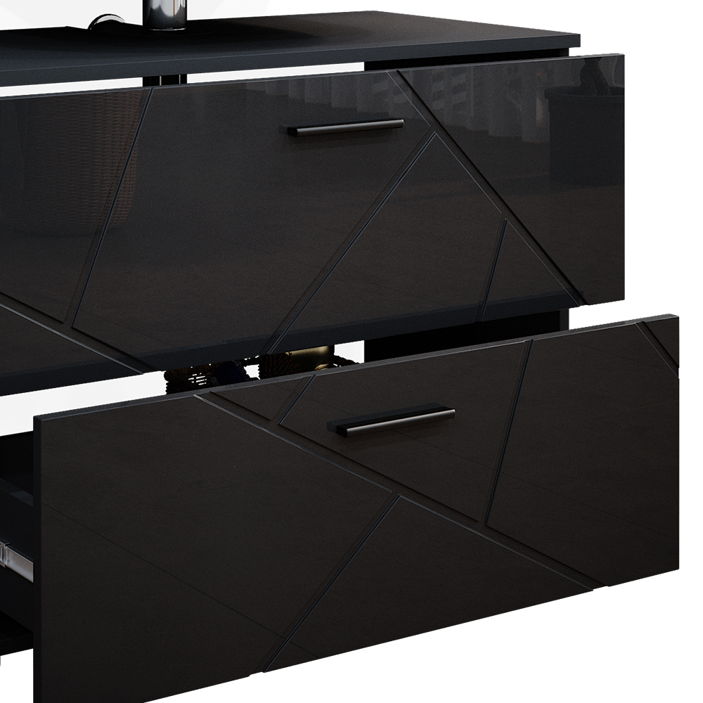 Ensemble De Meubles Salle De Bain Irma Vicco 2 Pièces - Meuble Sous Vasque Et Vasque Encastrée, Anthracite/artisan