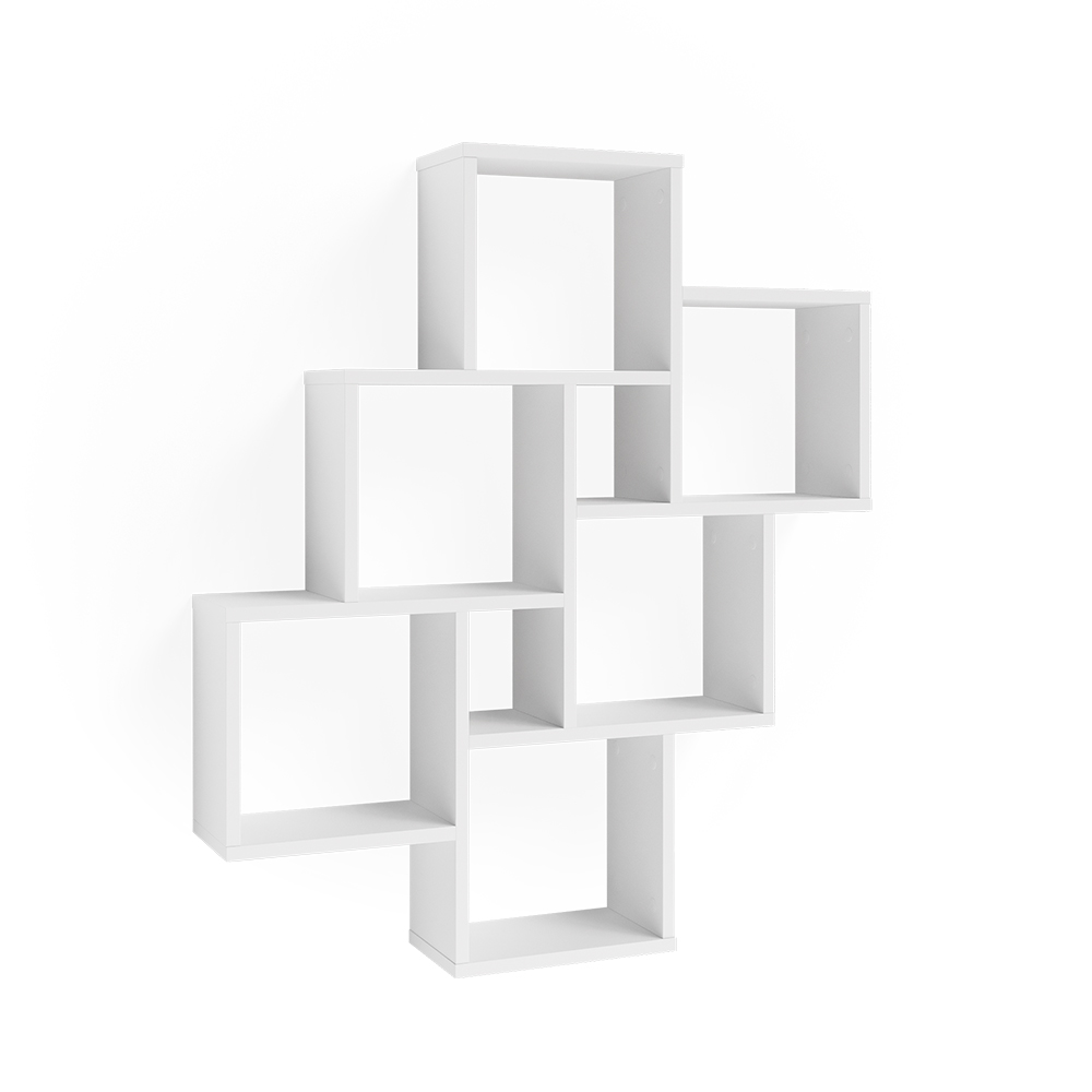 Étagère Pivotante Blanche 35x142cm - 4 étagères, Rotation 360°, Rangement Bureau Ou Maison