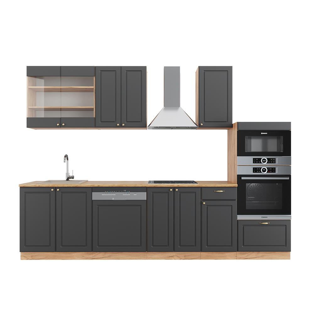 Douceur D'Intérieur Tenda Oscurante Swany Con Occhielli - Stampa Metallizzata Antracite/Oro - 135x240 Cm - 100% Poliestere - 5