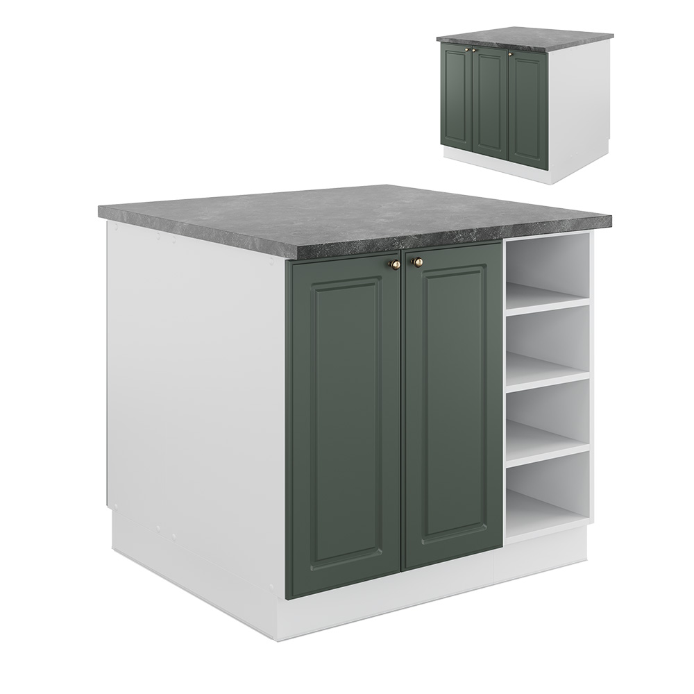 Vicco Cuisine Fame-Line, Chêne vert et or/chêne doré, 235cm , PT Chêne