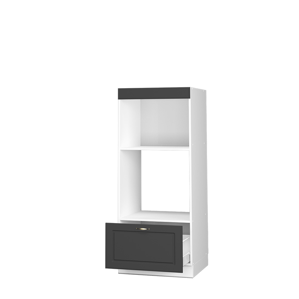 armoire micro-ondes Fame-Line, Anthracite-or/Blanc, 60 cm ouvert, Vicco, 60 cm ouvert