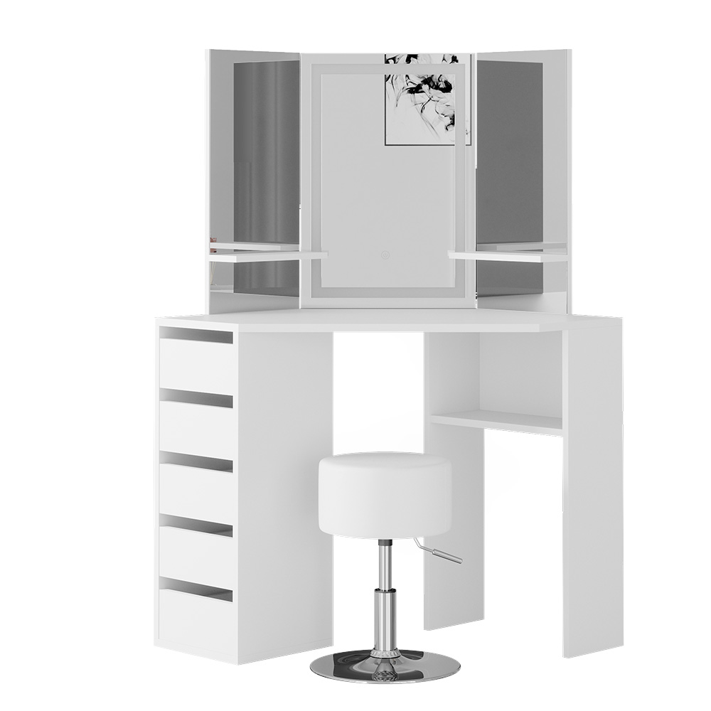 Kaptafel Met Spiegel En Verlichting 60cm