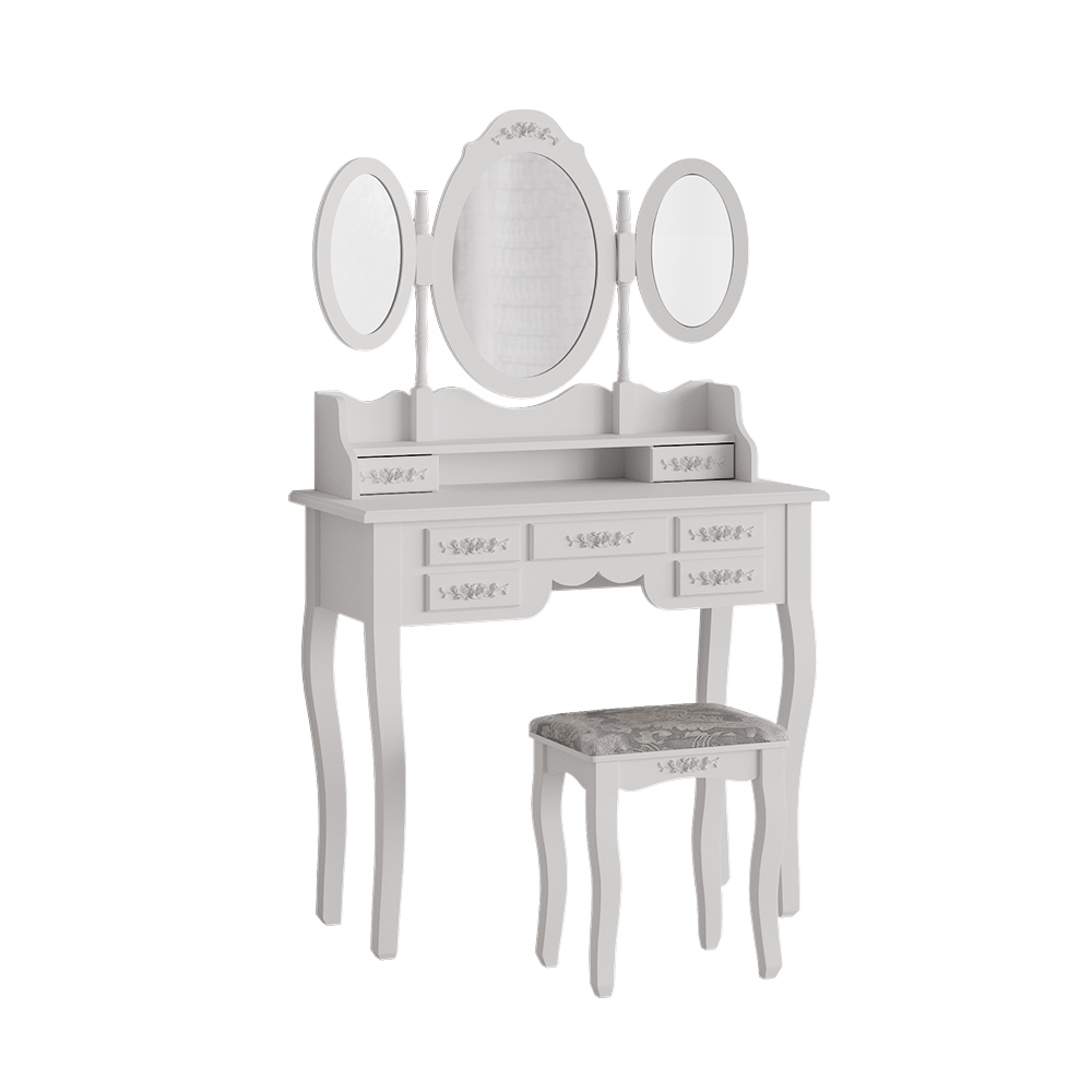 toaletna miza "Diana", Bela, 85 cm s stolčkom, Vicco