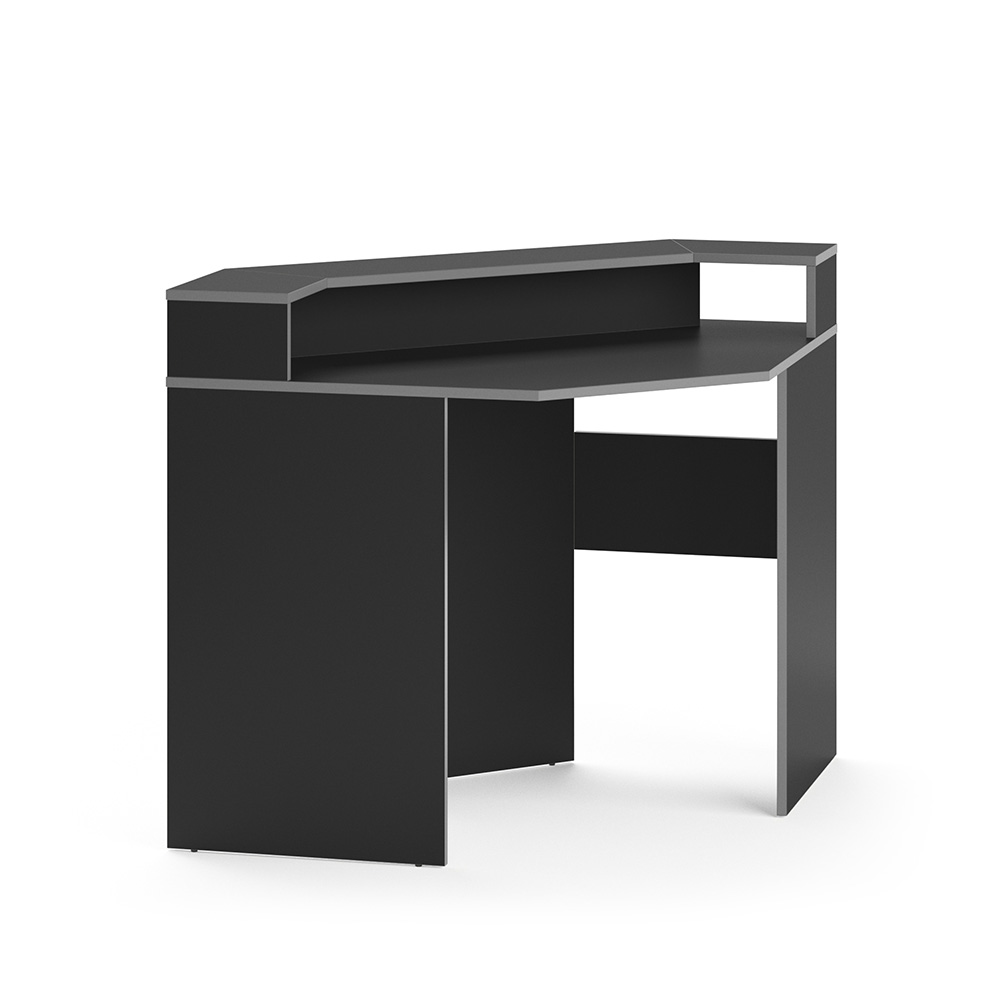 Igralna miza "Kron", Črna/siva, 90 x 90 cm Kotna oblika, Vicco