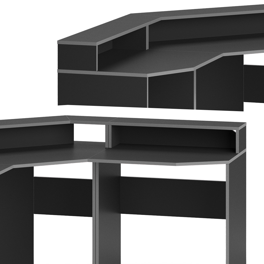 Igralna miza "Kron", Siva/Črna, 90 x 90 cm, Vicco