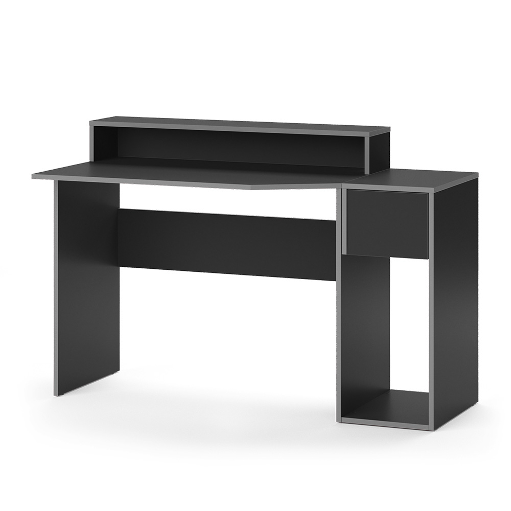 Igralna miza "Kron", Siva/Črna, 130 x 60 cm, Vicco