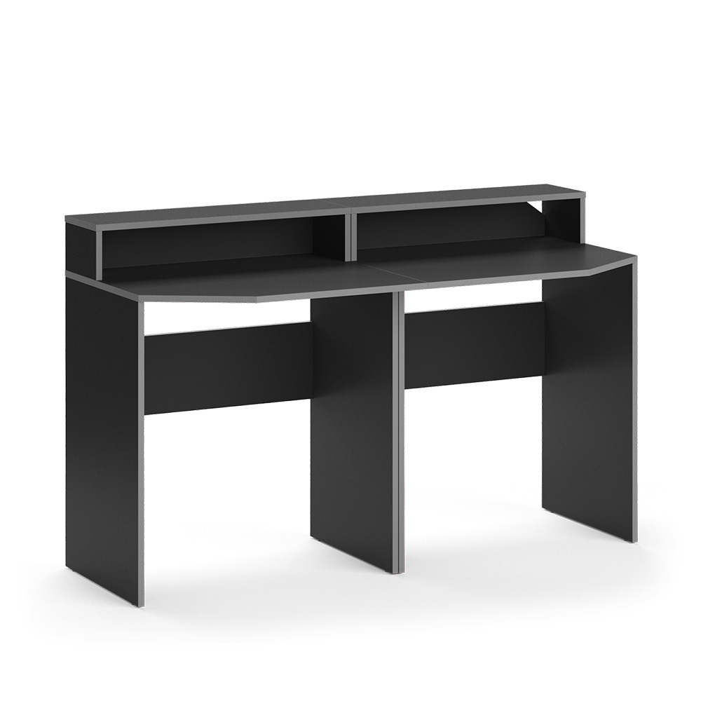 Igralna miza "Kron", Siva/Črna, 140 x 60 cm, Vicco