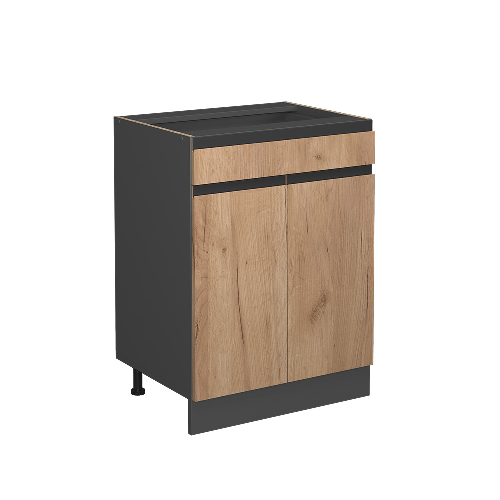 Vicco Mobiletto base per cucina R-Line, Quercia dorata, 80 cm senza