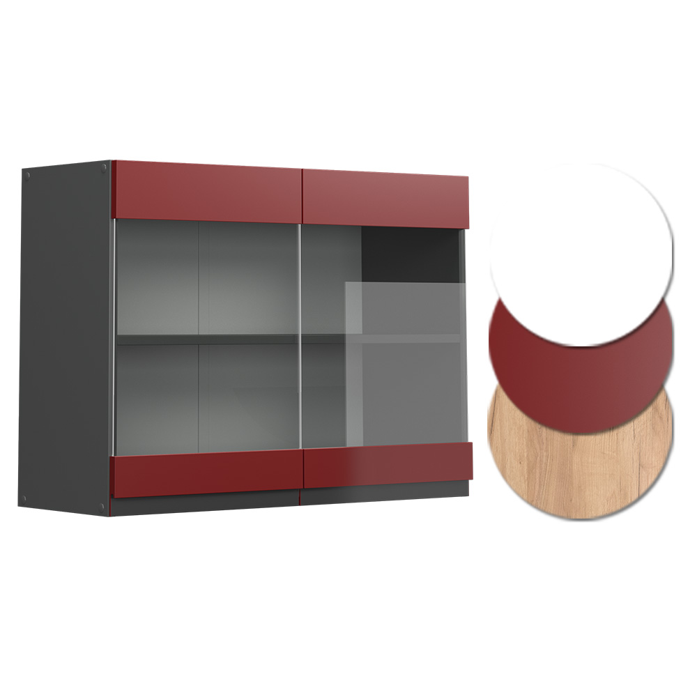 Vicco Fame-Line Hängeschrank 60cm Bordeaux/Anthrazit