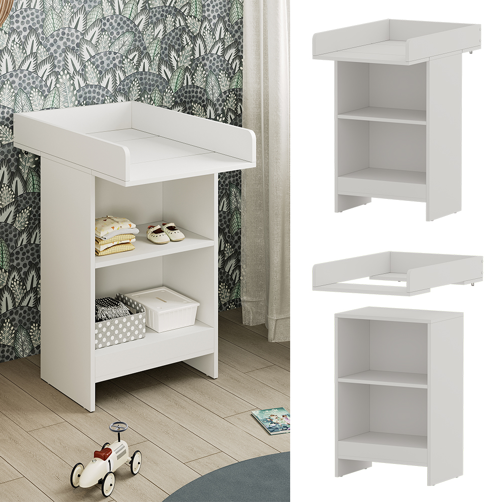 Coiffeuse Table De Toilette Ania - VICCO - Blanc - Avec Miroir Et 2 Tiroirs