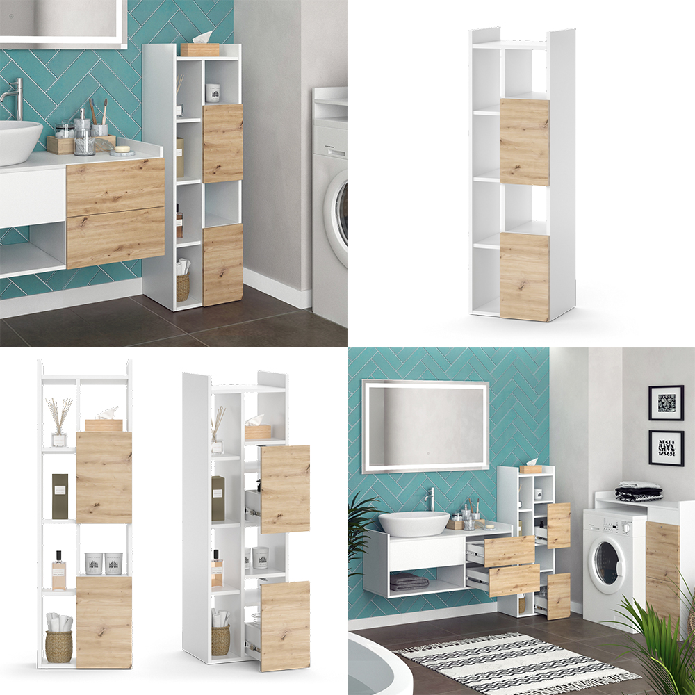 Meuble Vasque Vicco EMMA Blanc - Salle De Bain (neuf, Emballé)