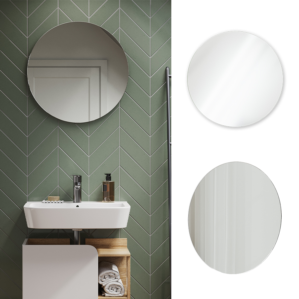 Badezimmerspiegel "Karen" Sonoma 60 x 60 cm Rund Vicco