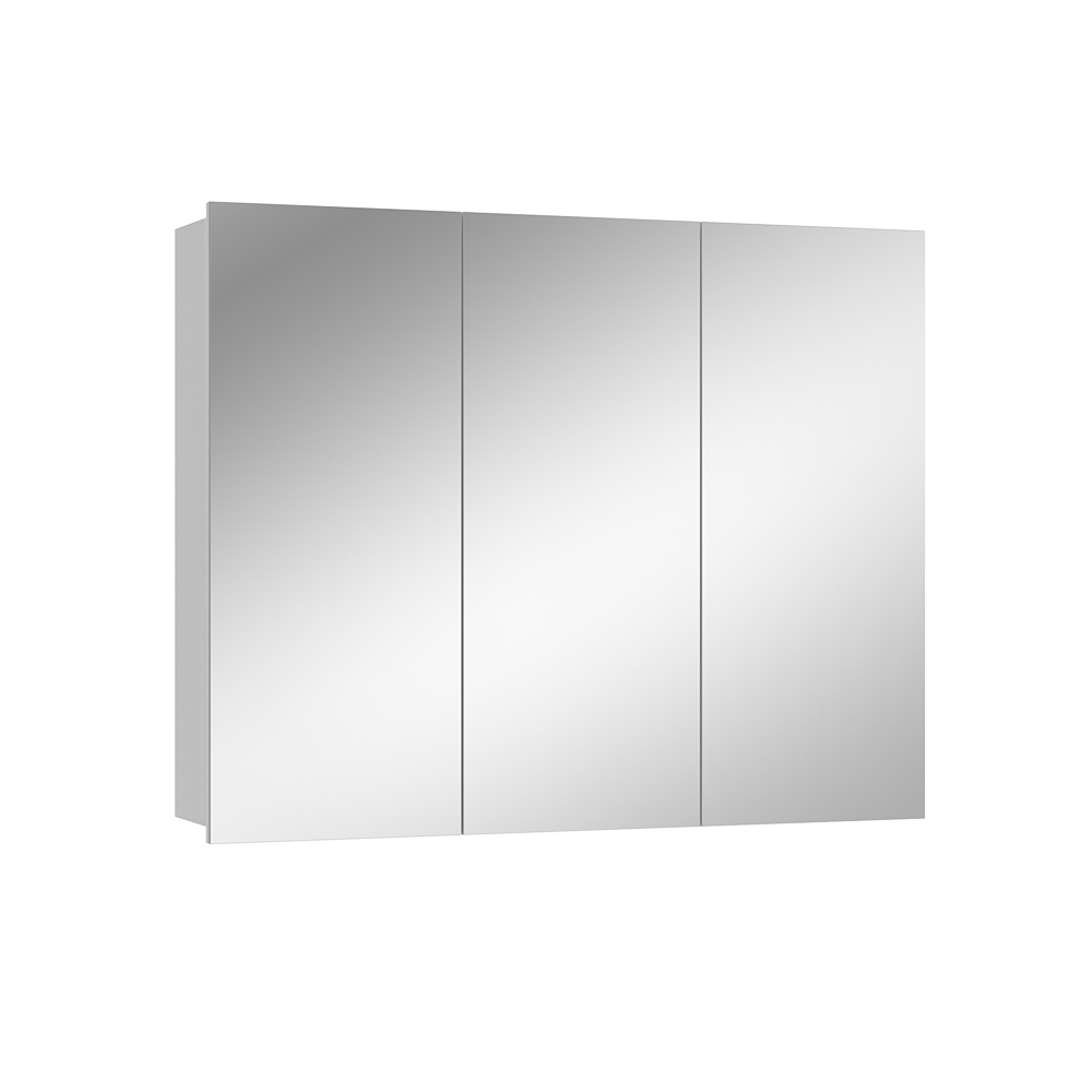 Vicco Bad Spiegelschrank "Sola", Weiß, 100 x 79.8 cm mit 3 Türen