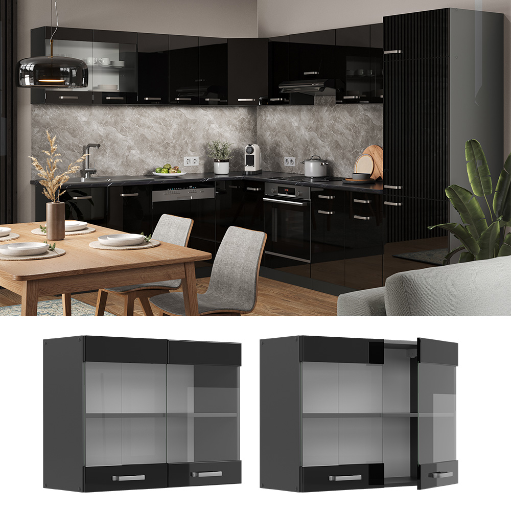 Vicco Meuble cuisine R-Line, Anthracite Haute brillance, 30cm , PT Anthracite | Leroy Merlin
