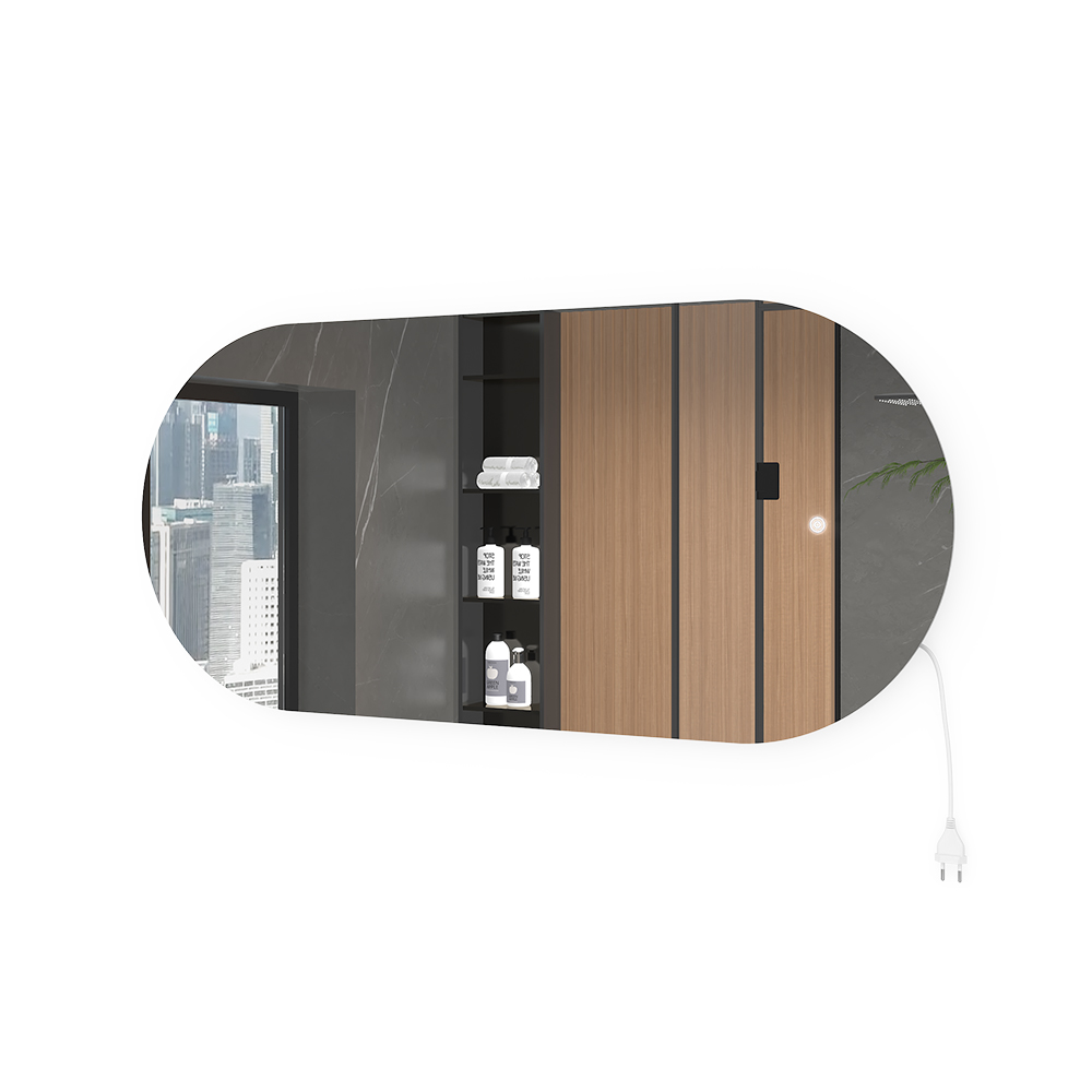 Badezimmerspiegel Weiß 110 x 50 cm livinity®