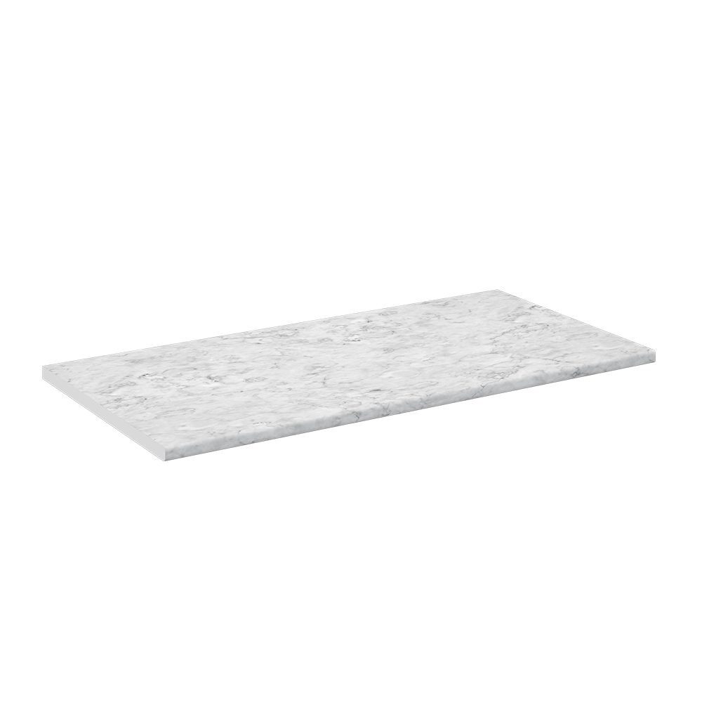 Vicco Küchenarbeitsplatte "R-Line", Marmor Weiß, 120 cm