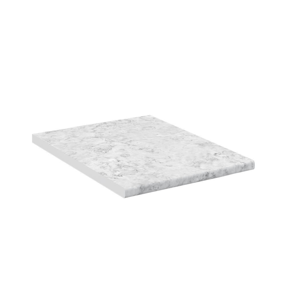 Vicco Küchenarbeitsplatte "R-Line", Marmor Weiß, 45 cm