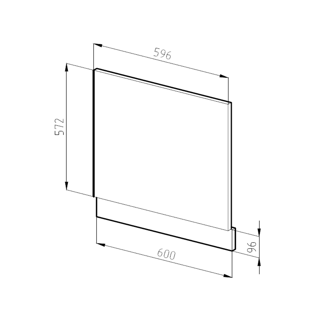 Vicco Front Panel Raul, Red/White, 60 Cm Without Worktop - View #11