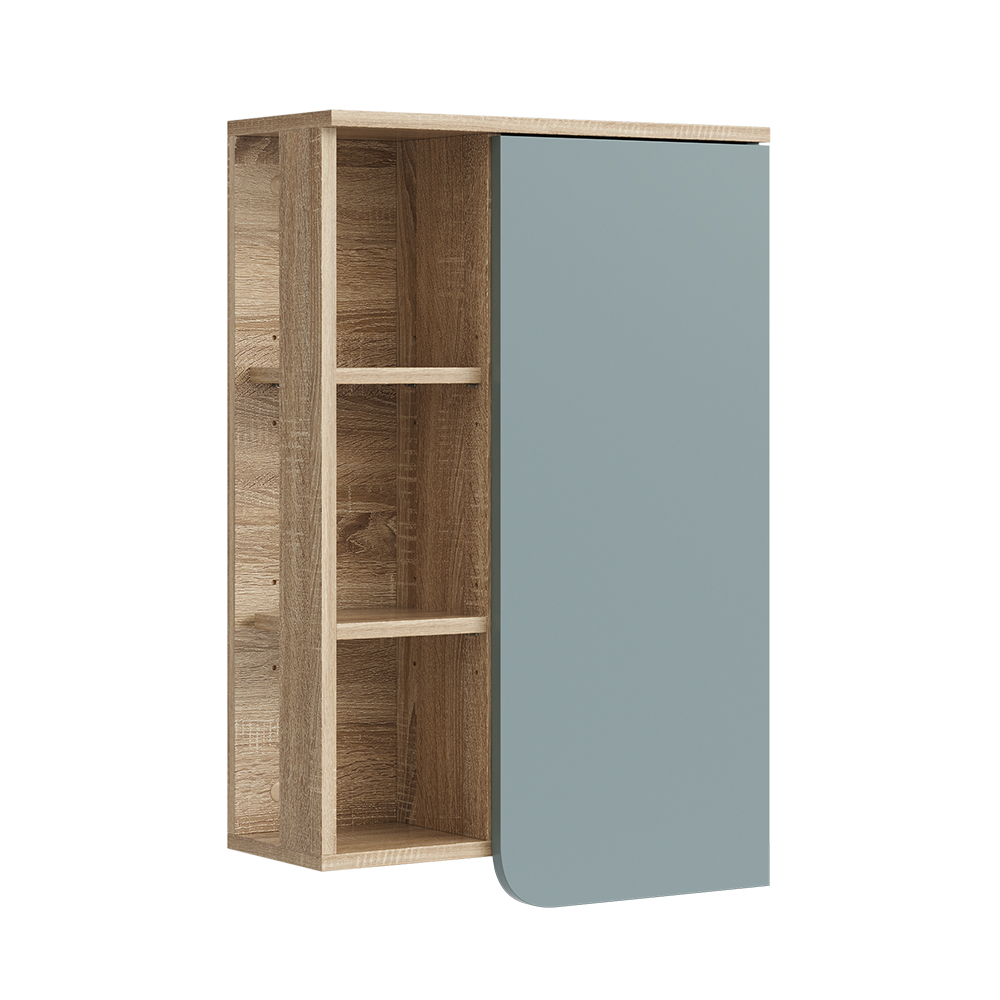 Armoire De Salle De Bain Bruno - 3 Tiroirs En Tissu, Dimensions 34,5 X 67 X 36,5 Cm, Couleur Gris, Montage Simple - 5