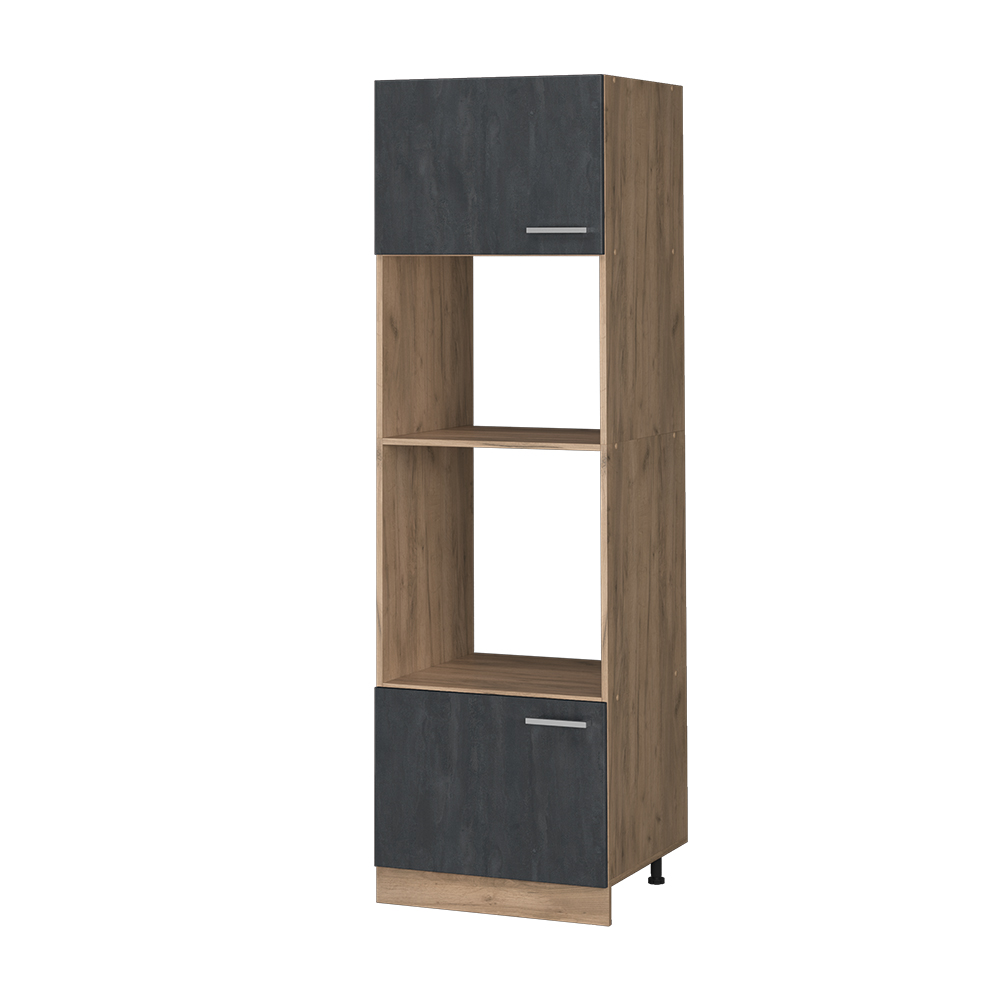 Vicco - Opbergkast Fyrk - Antique Hout - Metalen Frame, 33 X 120,4 X 33 Cm