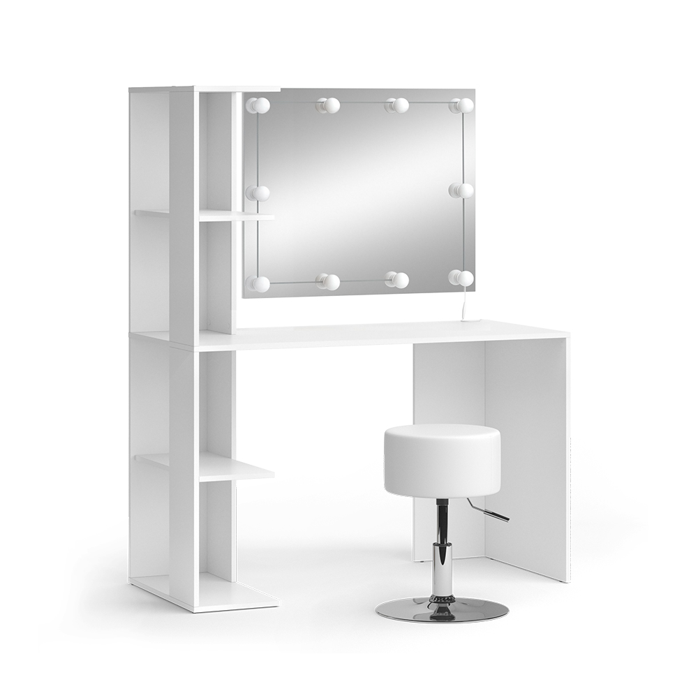 Vicco Coiffeuse Blanc 190cm avec tabouret | Castorama