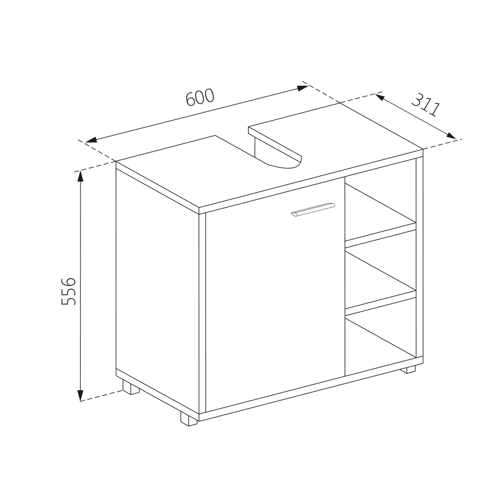 Livinity Waschbeckenunterschrank Beton 60 X 55 6 Cm Perry Beton 2489 Livinity waschbeckenunterschrank beton 60 x 55 6 cm perry beton 2489