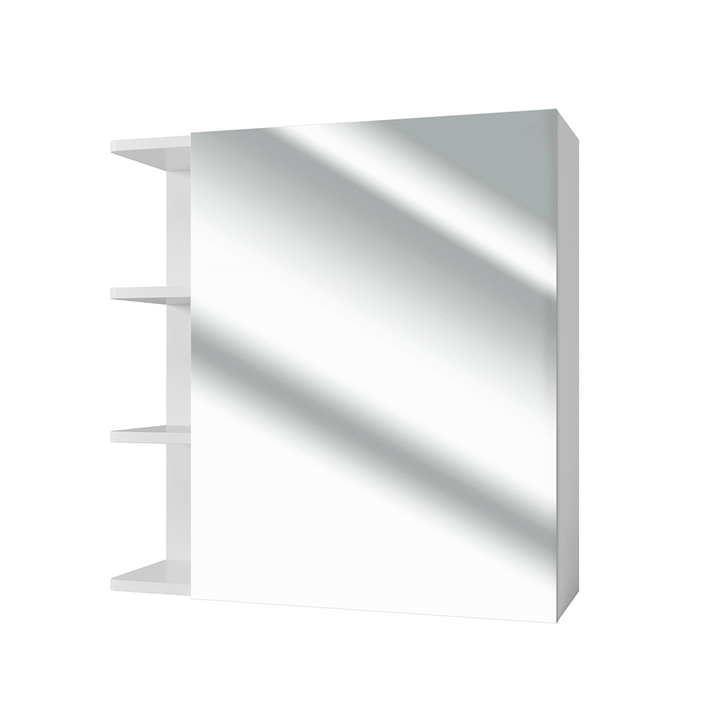 Kopalniška omarica z ogledalom "Fynn", Bela, 62 x 64 cm, Vicco