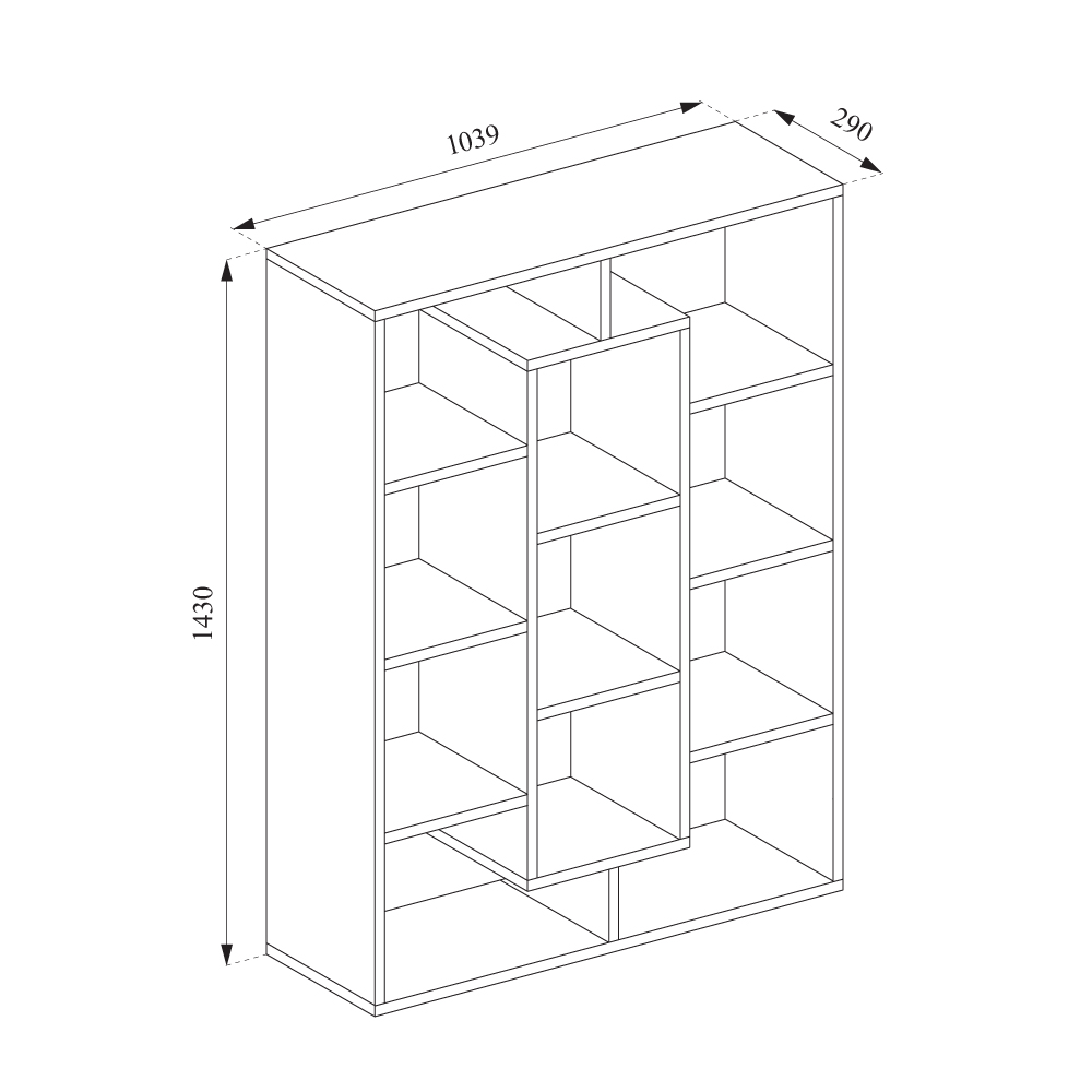 meuble de rangement cube , Sonoma, 103.9 x 143 cm, Vicco