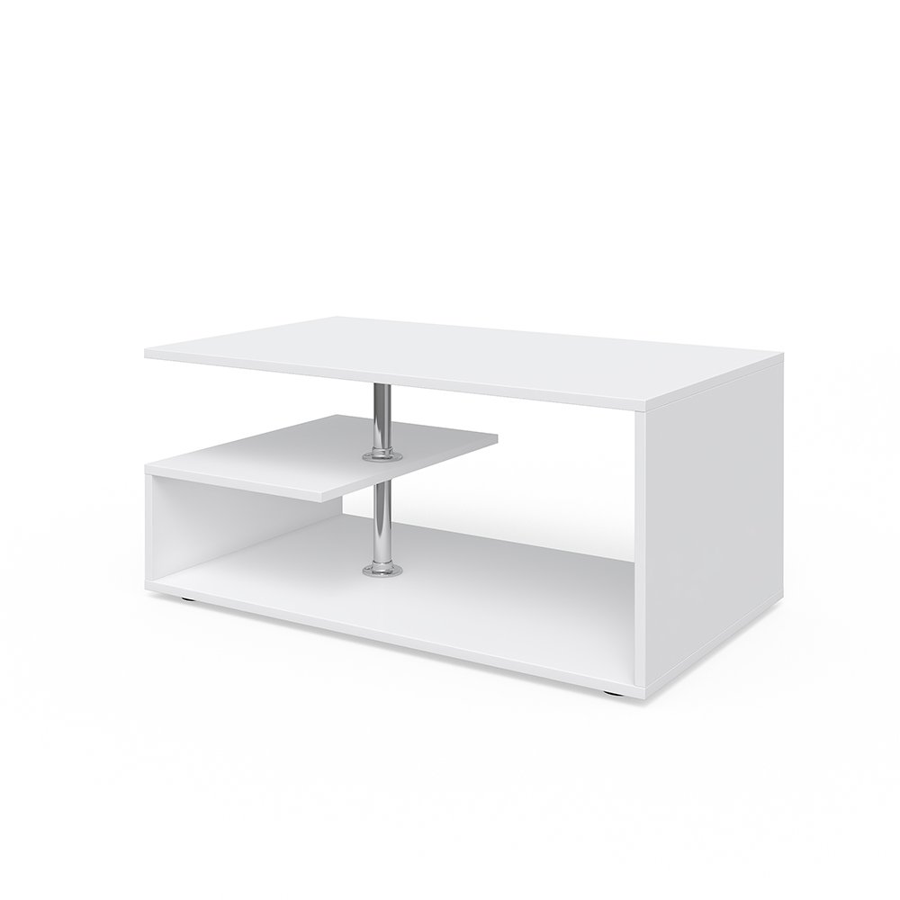 Table basse "Guillermo", Blanc, 91 x 41 cm, Vicco