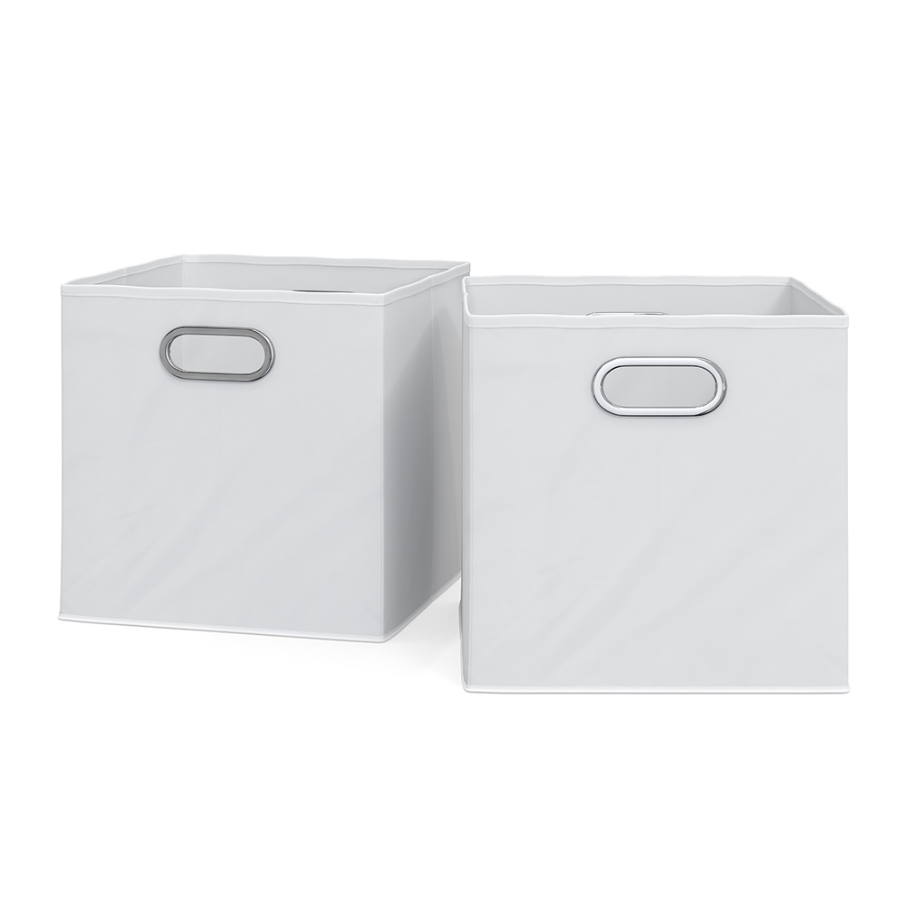 Boîte pliante , Blanc, 30 x 30 cm Set de 2, Vicco