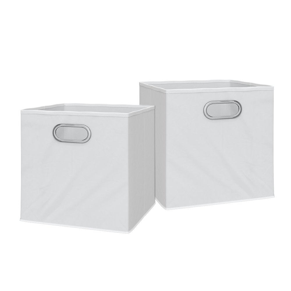 Boîte pliante , Blanc, 30 x 30 cm Set de 2, Vicco