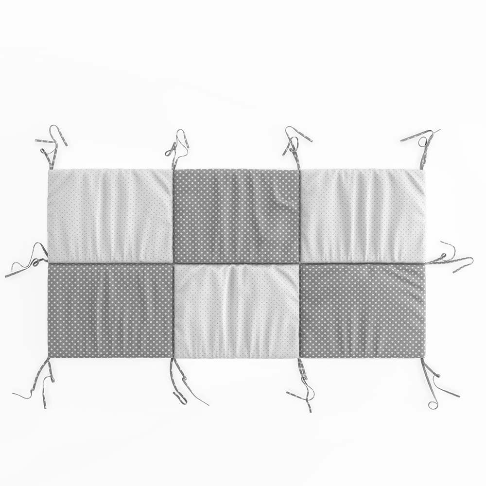 Tête de lit "Wiki" 70x140cm Blanc/Gris VitaliSpa